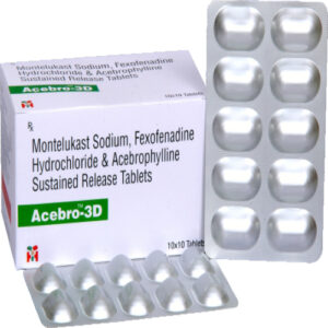 ACEBRO 3D ACEBROPHYLLINE 200 MG(SR) + MONTELUKAST 10 MG + FEXOFENADIN 120 MG TAB