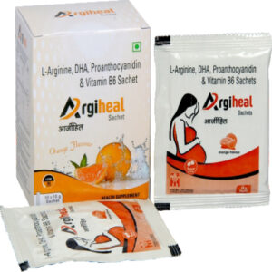 ARGIHEAL SACHET L-ARGININE 3 GM + DHA 200 MG + PROANTHOCYANIDIN 75 MG + VITAMIN B6 2.3 MG SACHET