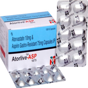ATORLIVE ASP (10/75) ATORVASTATIN 10 MG + ASPIRINE 75 MG CAP