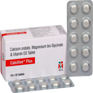 CALCILIVE PLUS CALCIUM ORATATE 500 MG + MAGNESIUM BIS GLYCINATE 150 MG + VIT. D3 1000 I.U TAB